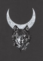 Crescent Moon Wolf